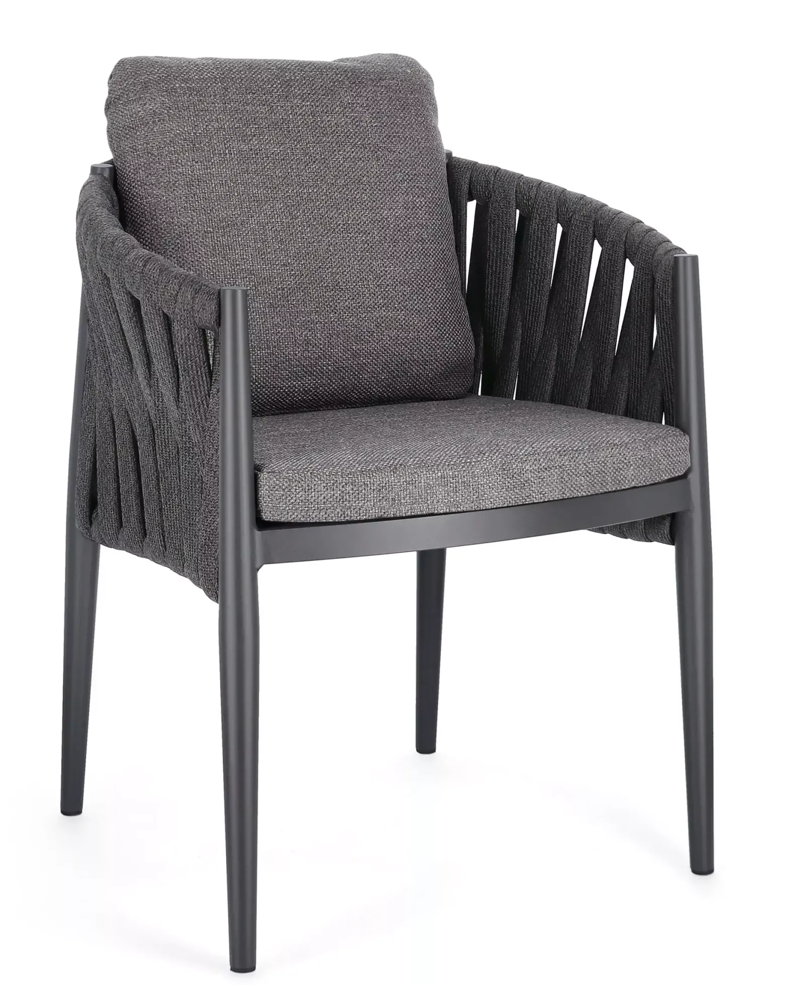 Bolzano Juno Krzesło ogrodowe 63x60 antracytowe aluminium