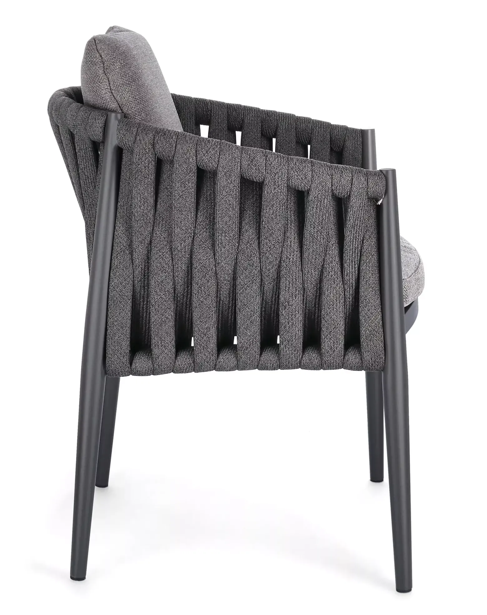 Bolzano Juno Krzesło ogrodowe 63x60 antracytowe aluminium