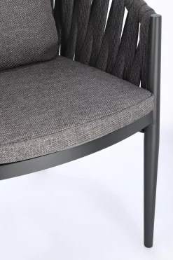 Bolzano Juno Krzesło ogrodowe 63x60 antracytowe aluminium