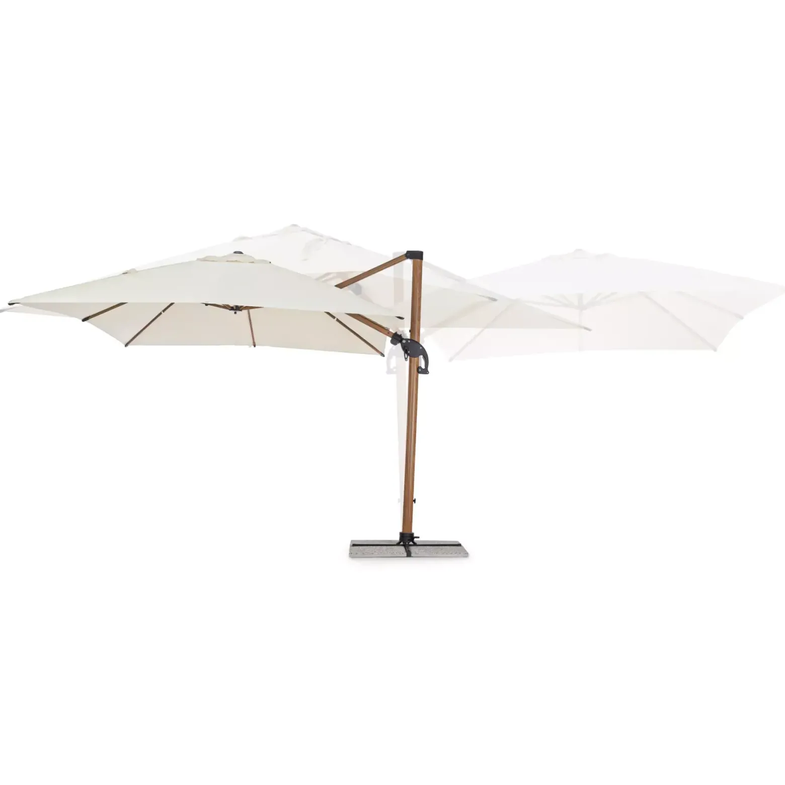 Bolzano Olympus Parasol ogrodowy 300x400 beżowy aluminium