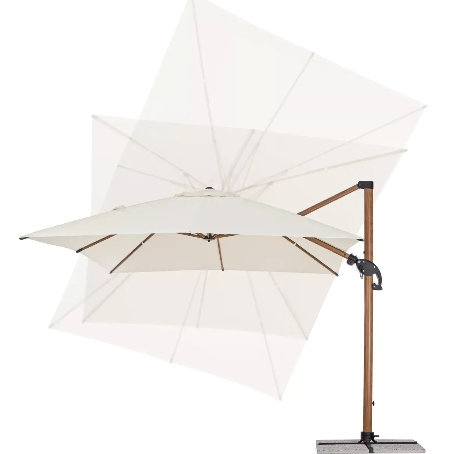 Bolzano Olympus Parasol ogrodowy 300x400 beżowy aluminium