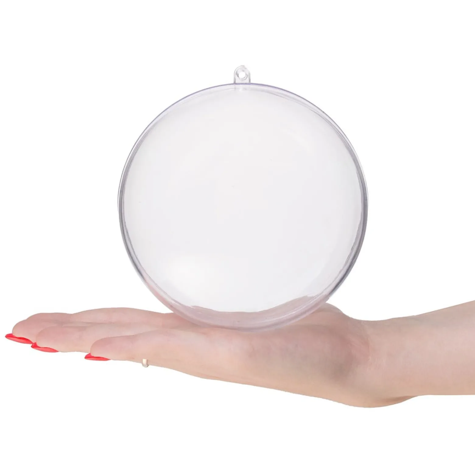 Bombki akrylowe 11cm kula plastikowa decoupage zestaw 2 szt
