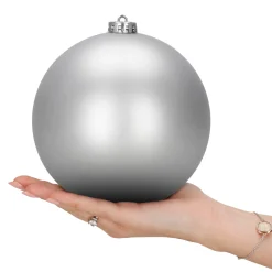 Bombki choinkowe, nietłukące 6 szt. dekoracje świąteczne 15 cm srebrne