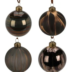 Bombki choinkowe szklane imitacja Marmuru 8cm - 12 szt