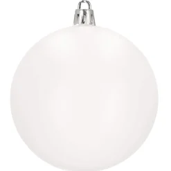 Bombki choinkowe 20 szt. biały 8 cm zestaw choinkowy