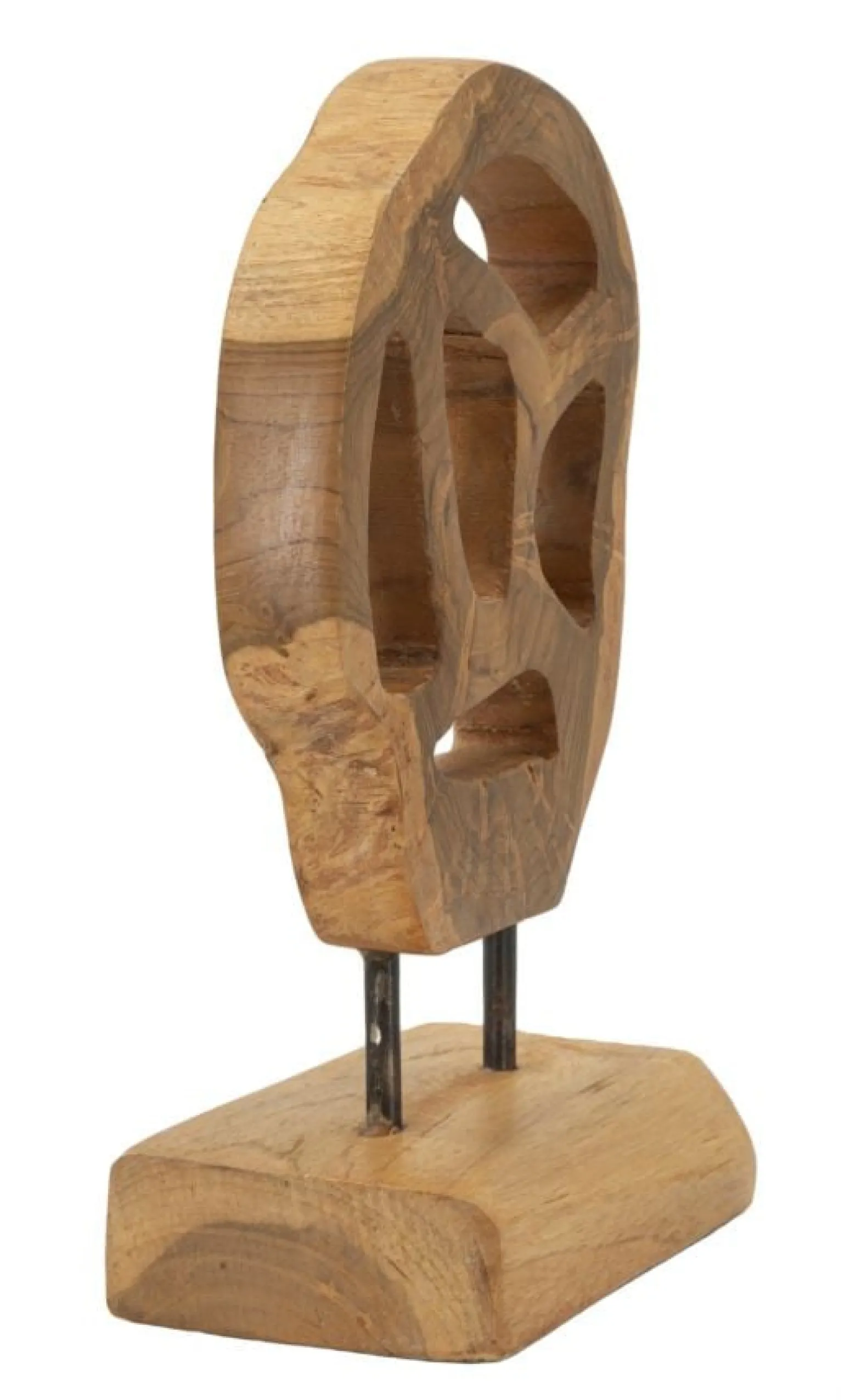 Brązowa drewniana rzeźba 18x10x27 cm
