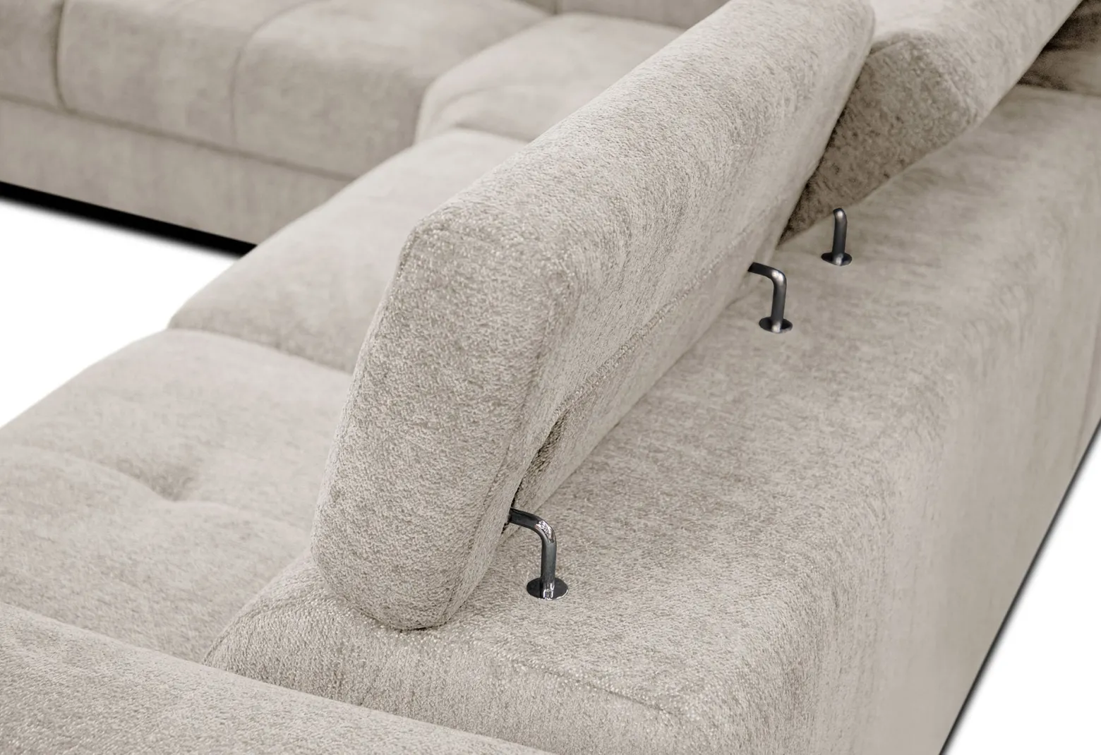 CALVERA Sofa narożna 5 osobowa lewa, ecru