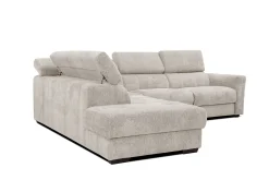 CALVERA Sofa narożna 5 osobowa lewa, ecru