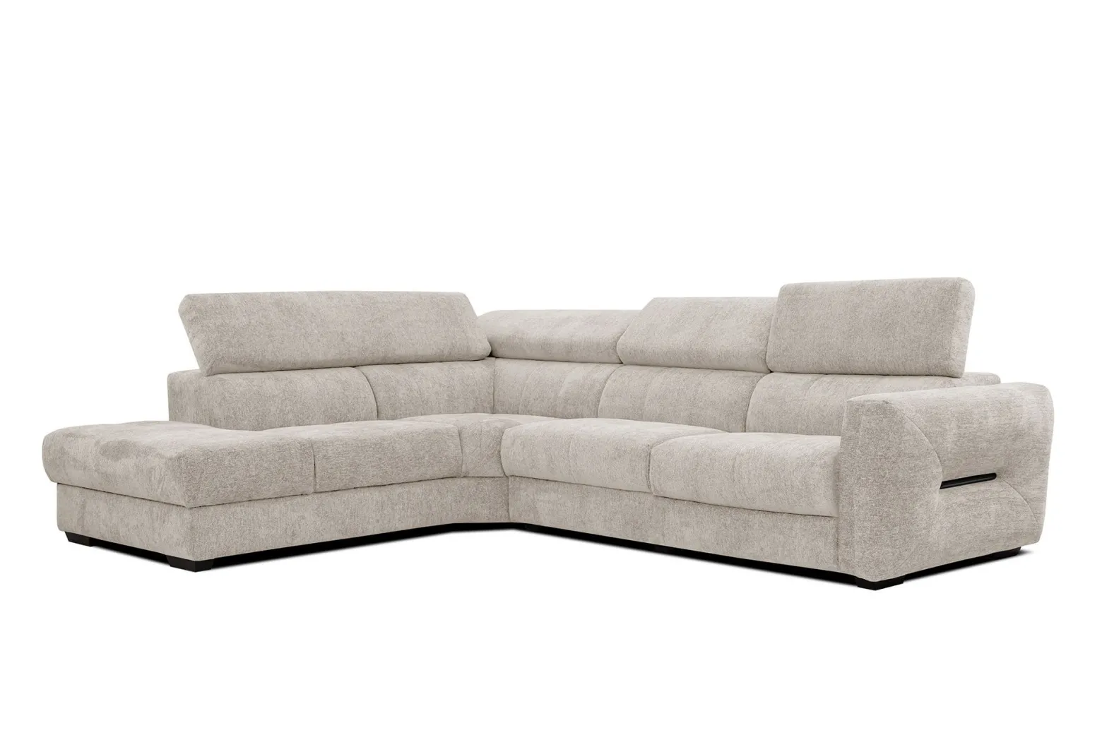 CALVERA Sofa narożna 5 osobowa lewa, ecru