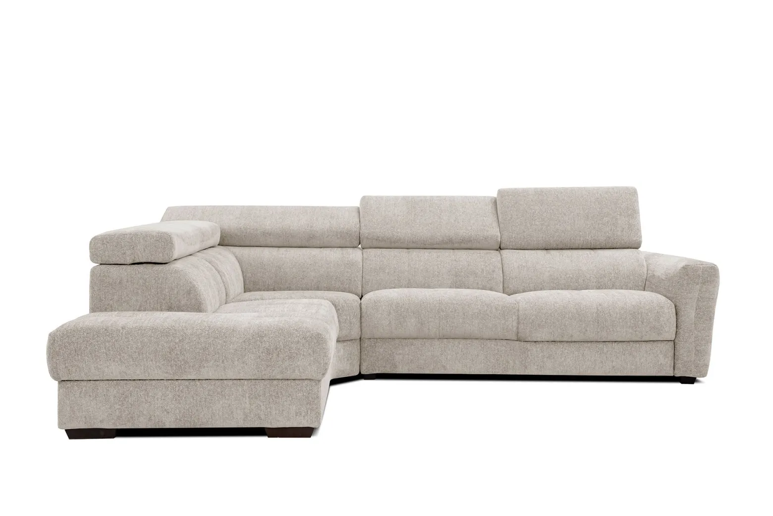 CALVERA Sofa narożna 5 osobowa lewa, ecru