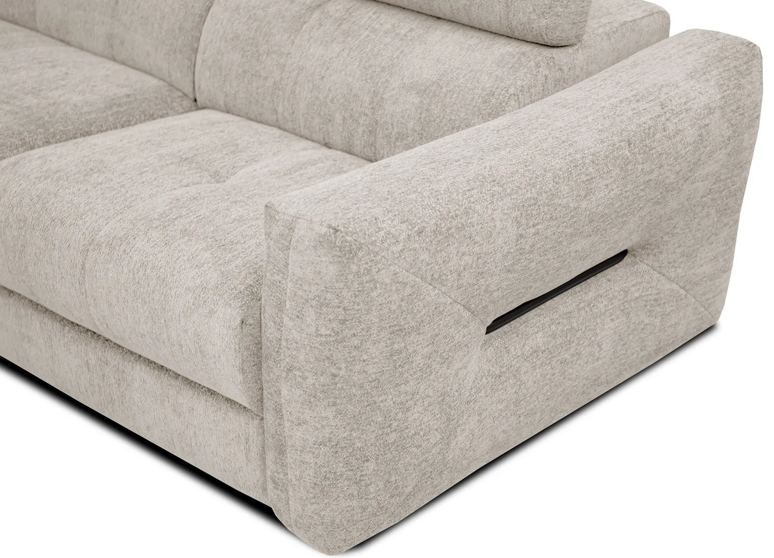 CALVERA Sofa narożna 5 osobowa lewa, ecru