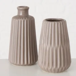 Ceramiczny wazon z tłoczonym wzorem ESKO, 18 cm