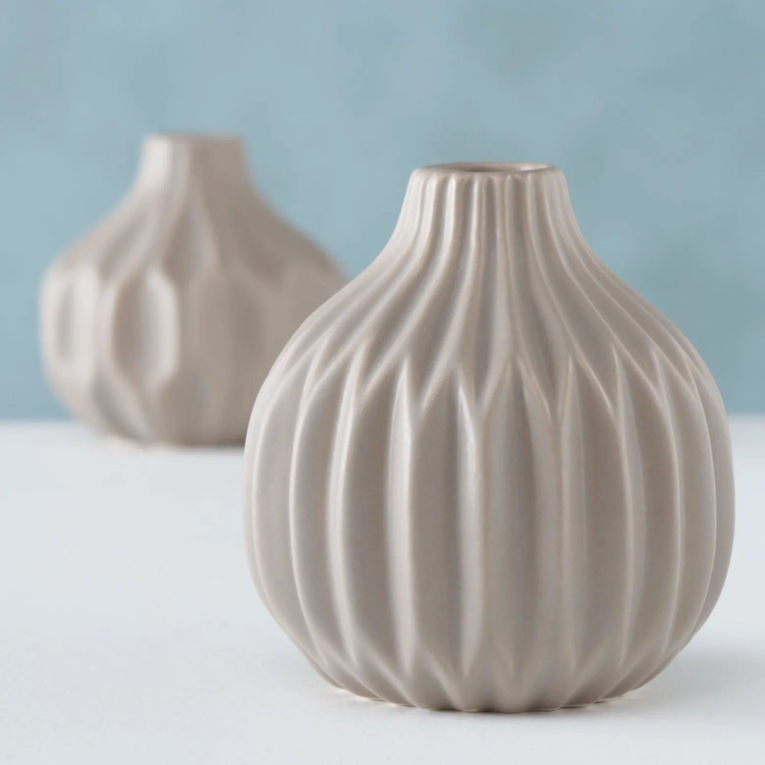 Ceramiczny wazon z tłoczonym wzorem ESKO, Ø 11 cm