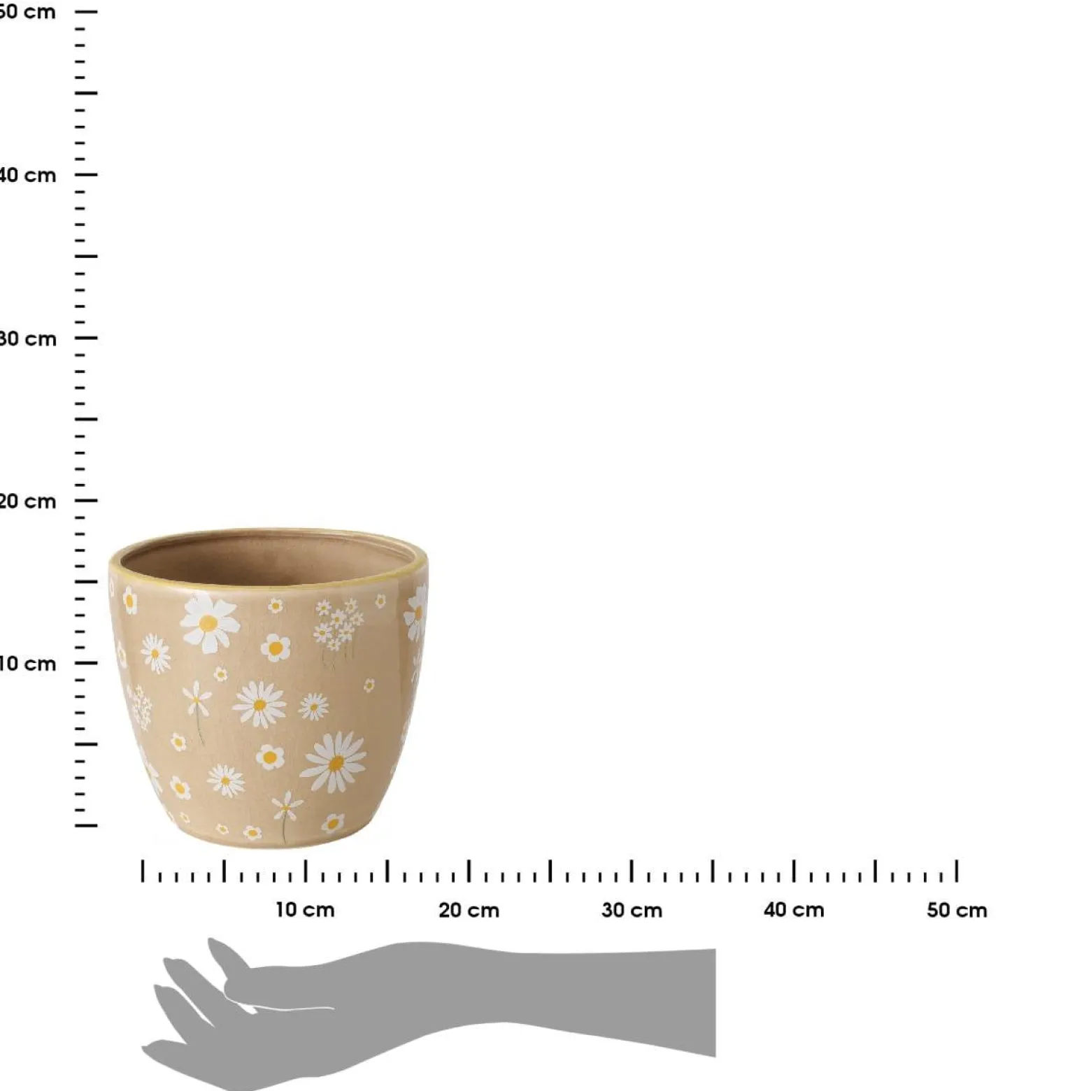 Ceramiczny Zestaw Donic Honey Beżowy z Stokrotkami