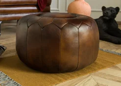 CHESTERFIELD Pufa #18 Skóra naturalna 60x38 cm