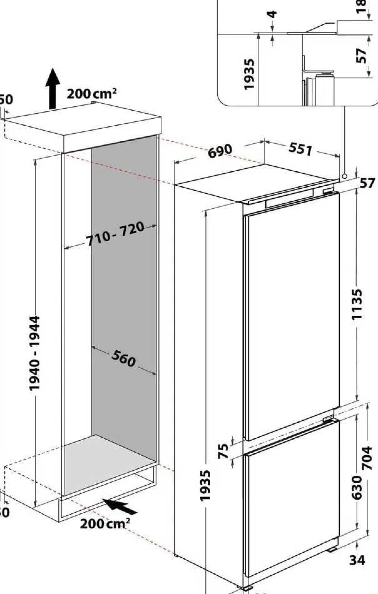 Chłodziarko-zamrażarka WHIRLPOOL WHSP70T262P