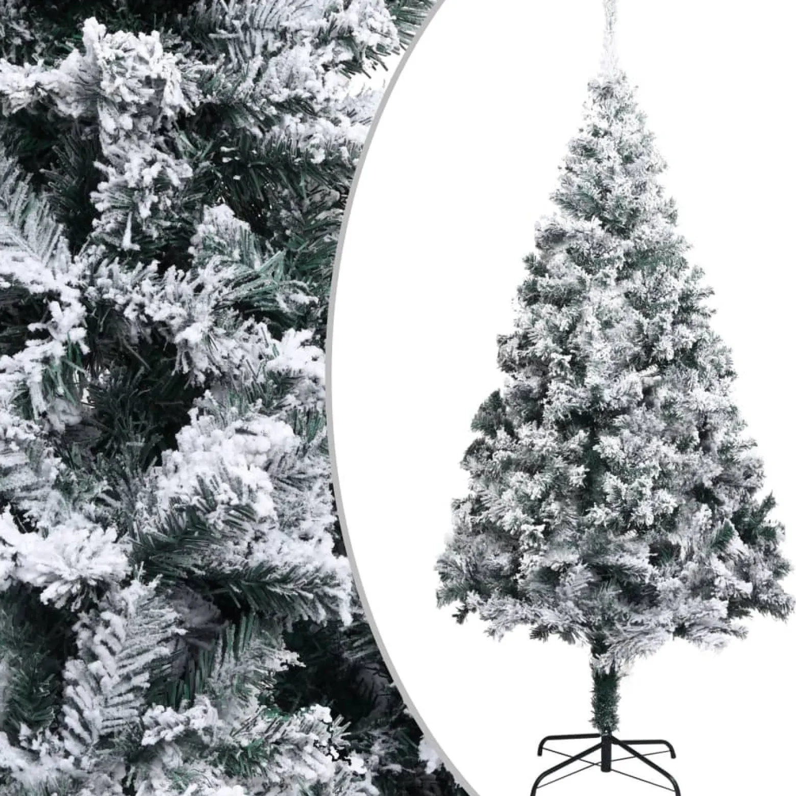 Choinka Sztuczna Zielona Ośnieżona Choinka Śnieg 240 cm