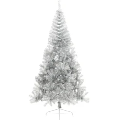 Choinka Srebrny 210 x 120 cm vidaXL