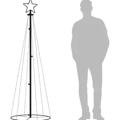 Choinka stożkowa Biały 180 x 70 cm vidaXL