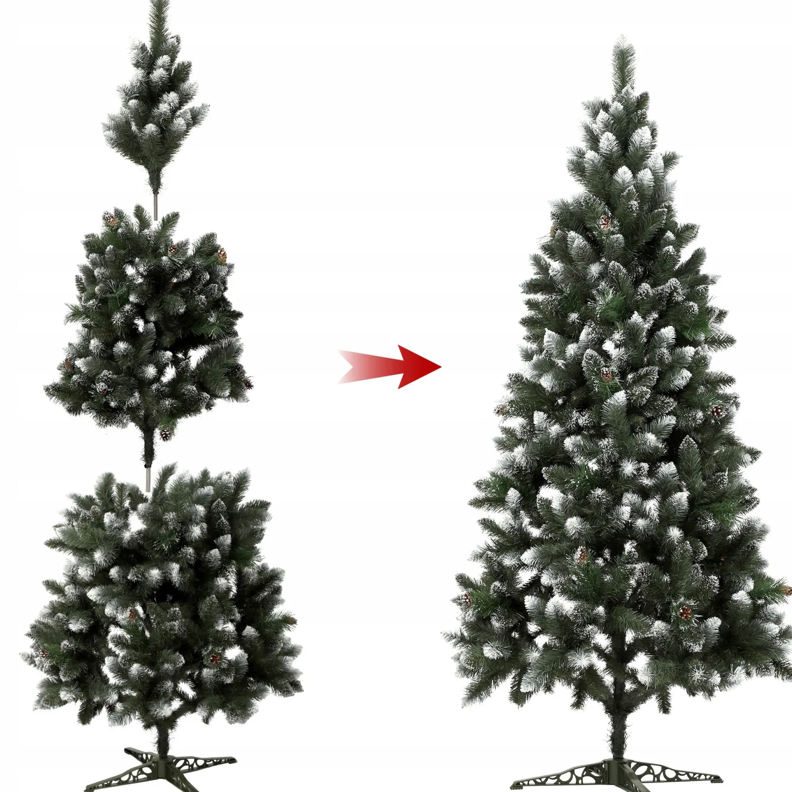 Choinka sztuczna Diamentowa 220 cm Premium Piękna