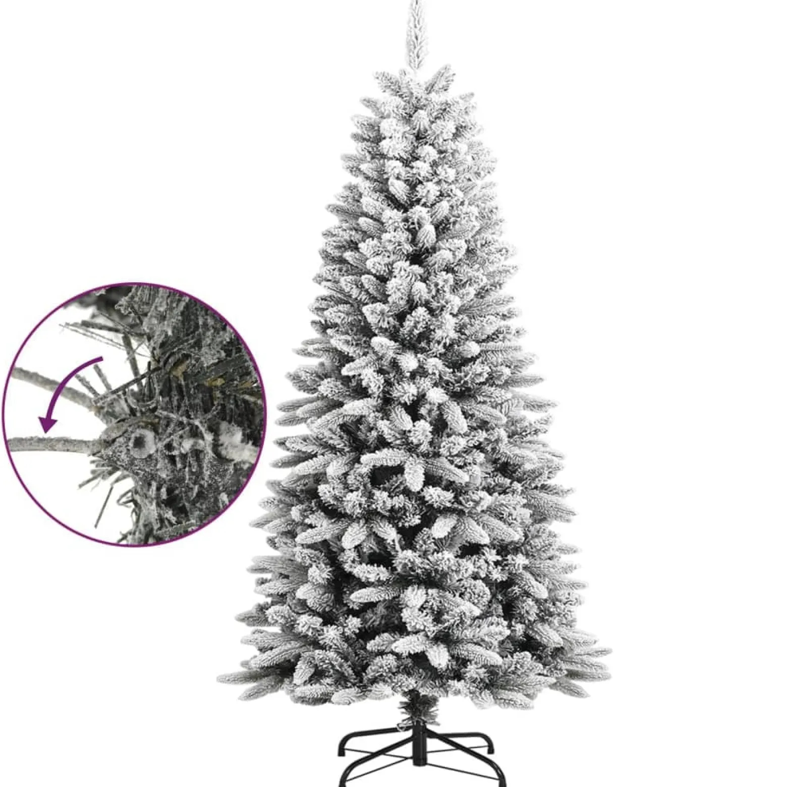 Choinka Sztuczna Ze Stojakiem Choinka Zielona Pokryta Śniegiem 120 cm