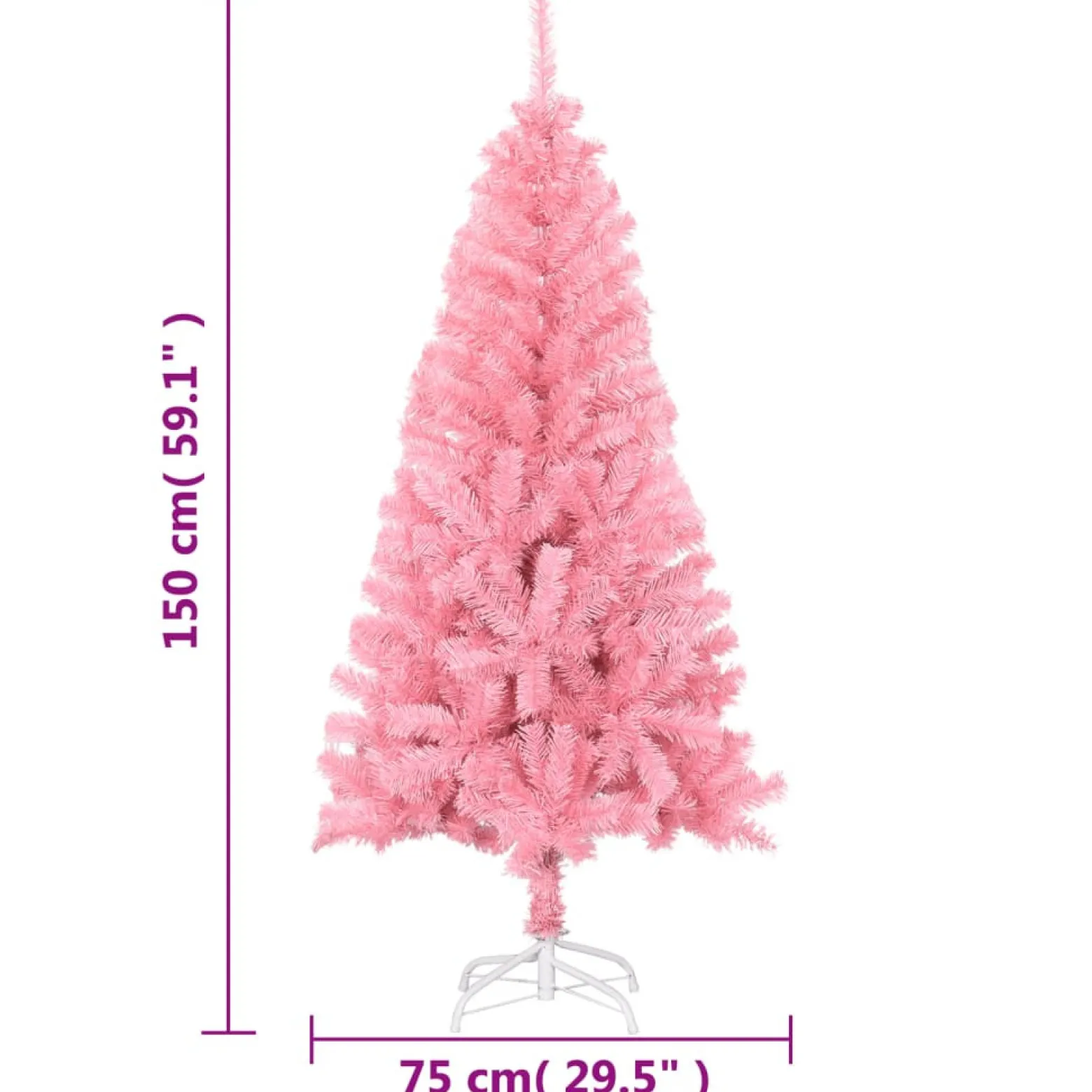 Choinka Sztuczna Ze Stojakiem Sztuczna Choinka Różowa 150 cm