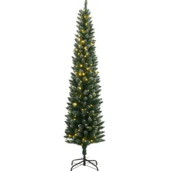 Choinka Sztuczna Ze Stojakiem Sztuczna Choinka Smukła Zielona LED 180 cm