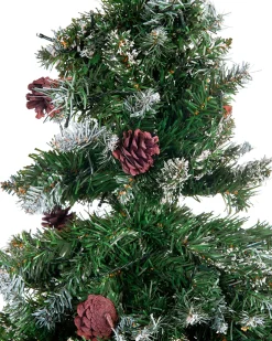 Choinka sztuczna z lampkami 180 cm zielona