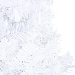 Choinka Sztuczna z Lampkami LED i Bombkami Biała Sztuczna Choinka 150 cm