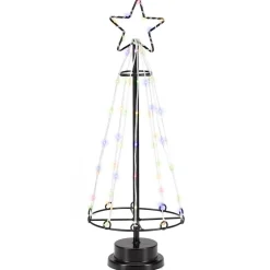 Choinka świecąca, metalowa 80 LED ozdoba świąteczna 45 cm multikolor