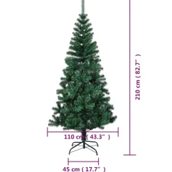 Choinka Zielony 210 x 110 cm vidaXL