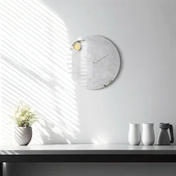 Cichy Zegar Dekoracyjny Minimalistyczne oliwki fi30