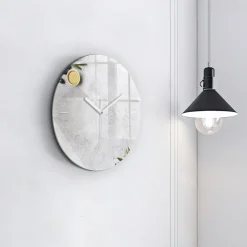 Cichy Zegar Dekoracyjny Minimalistyczne oliwki fi30