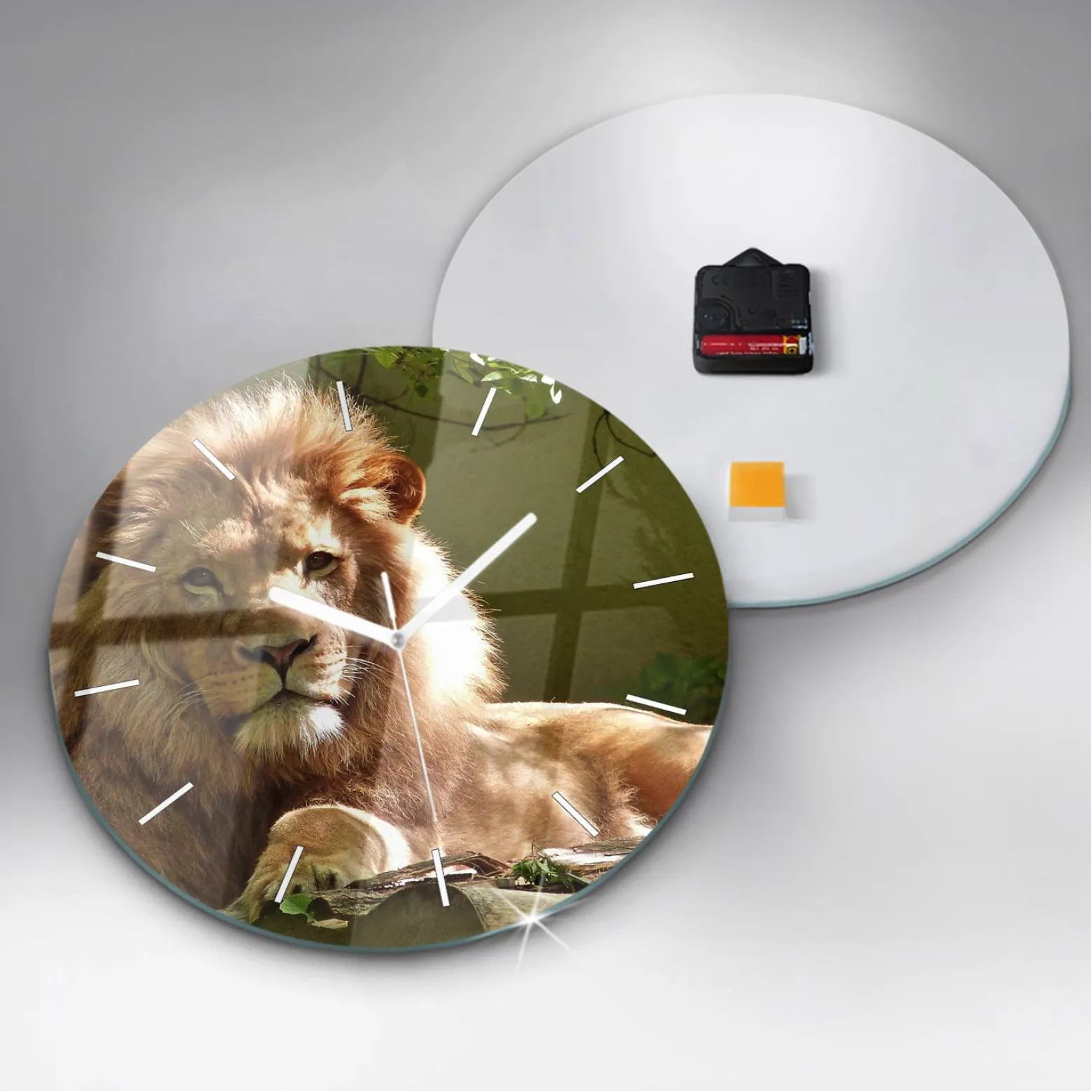 Cichy Zegar Dekoracyjny Portret Lwa fi30