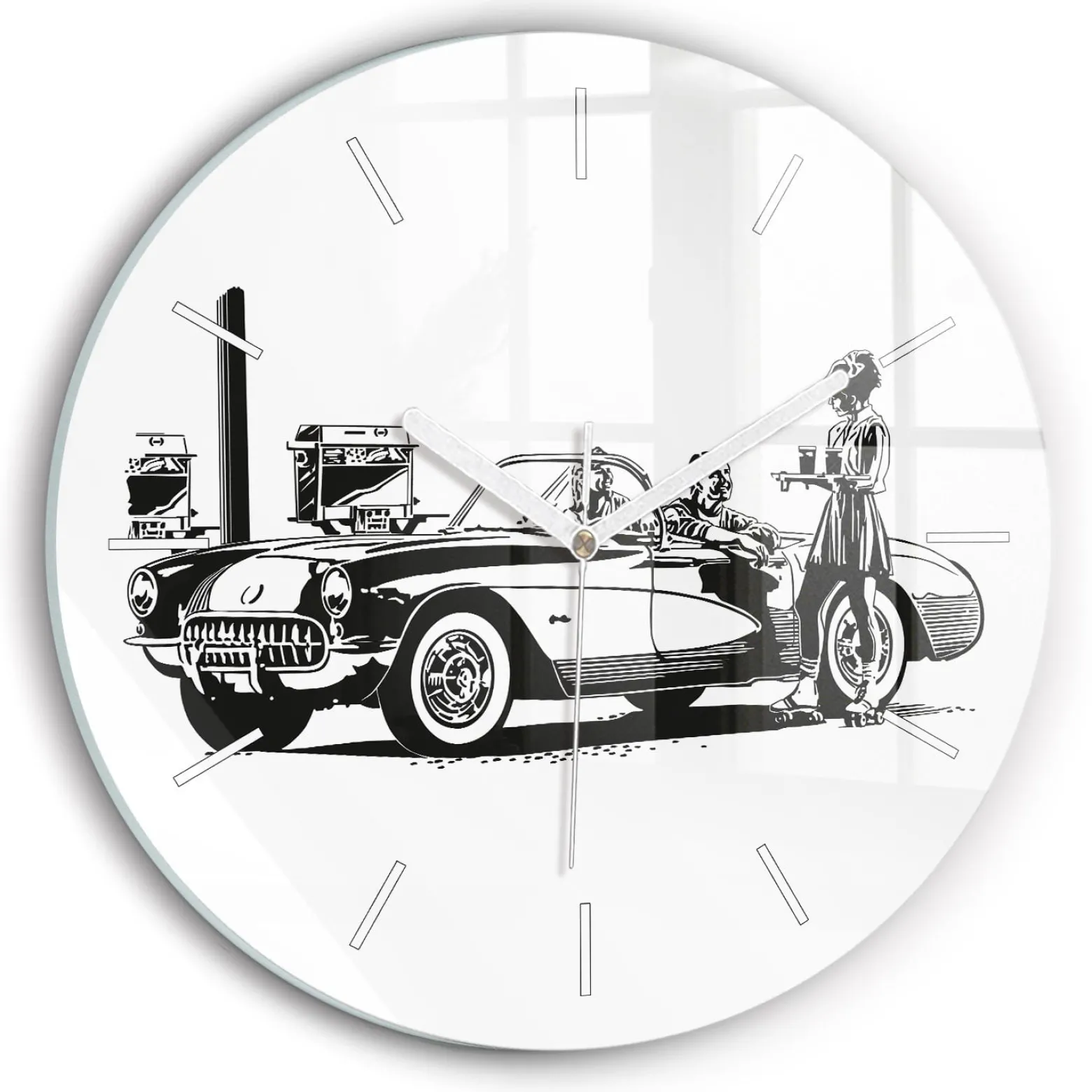 Cichy Zegar Dekoracyjny Retro Ilustracja fi30