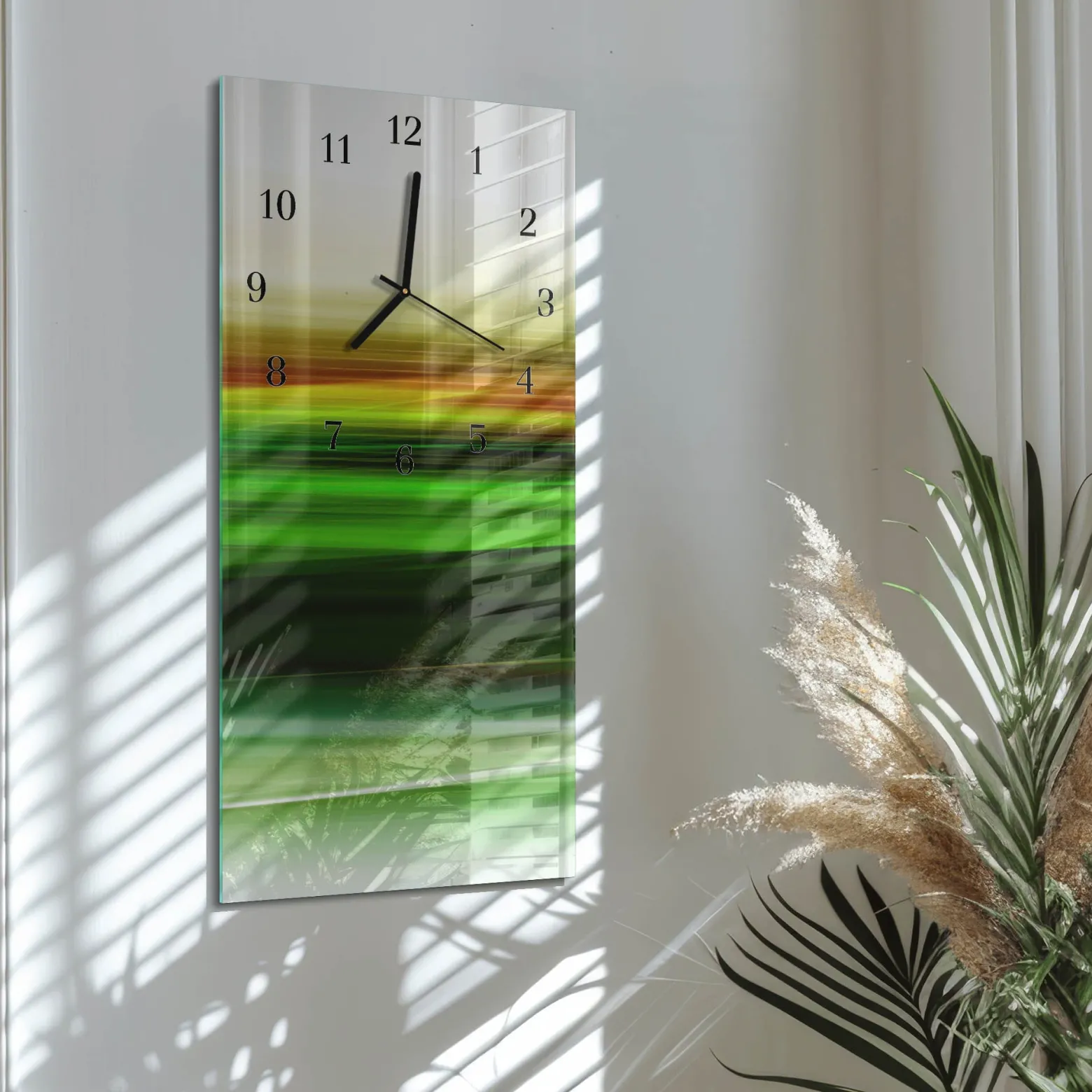 Cichy zegar 30x60 Abstrakcja nowoczesny na ścianę