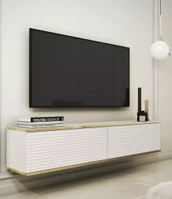 ścienna lamelowa szafka pod TV - Xyvian