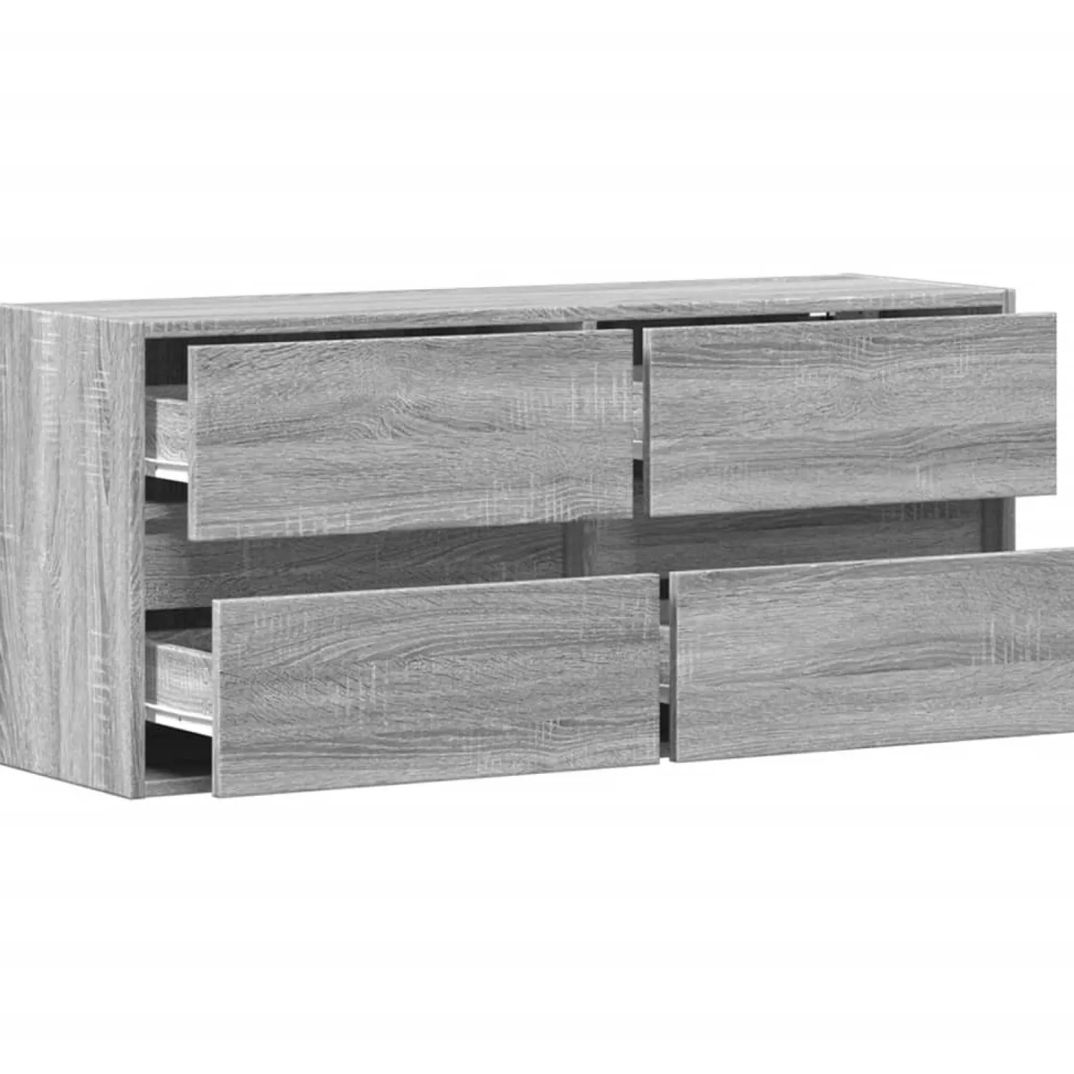 Ścienna szafka TV z LED szary dąb sonoma 100x31x45 cm