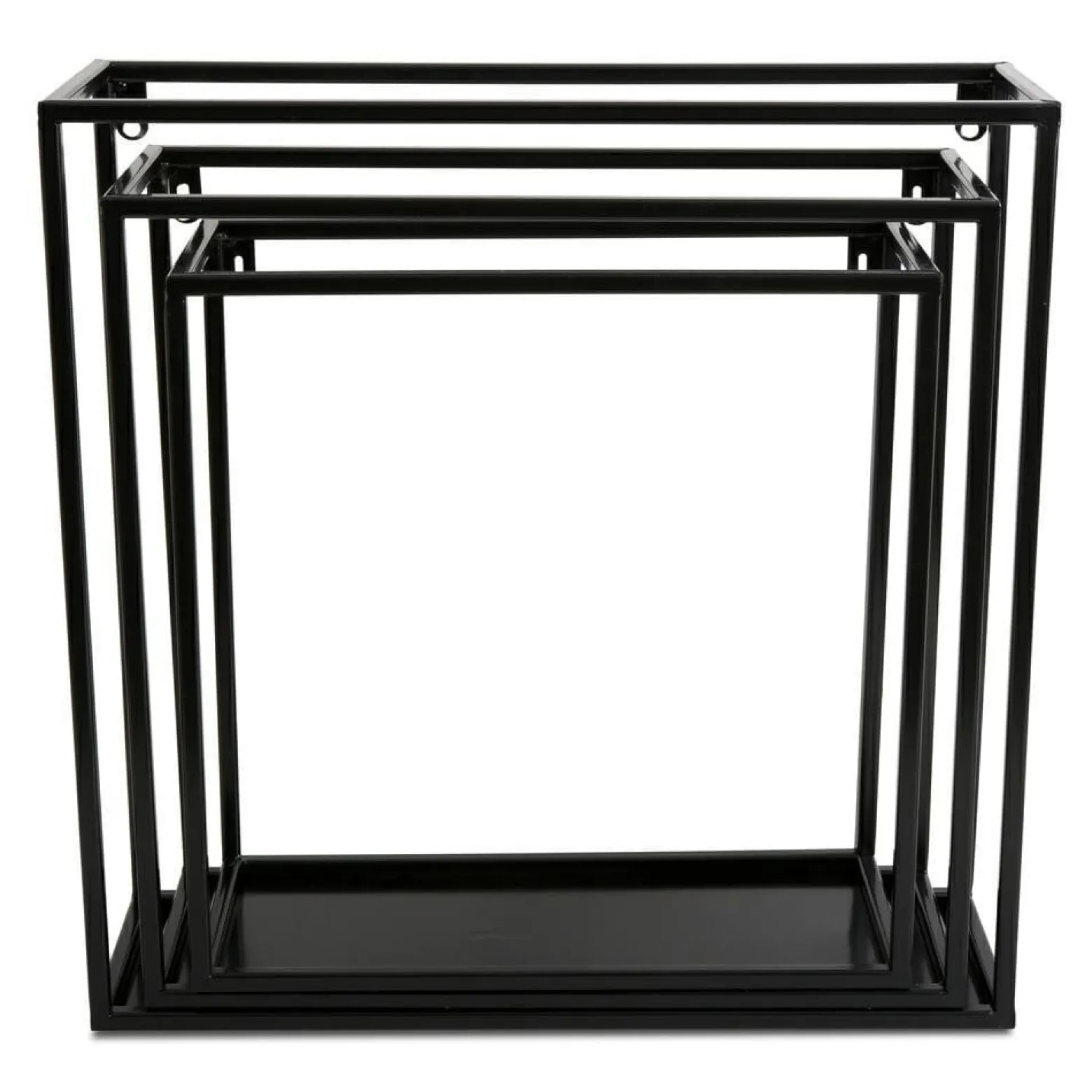 Czarna półka wisząca ścienna metal 35 cm LOFT