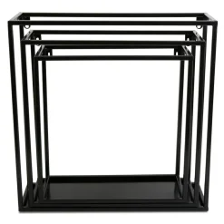 Czarna półka wisząca ścienna metal 35 cm LOFT
