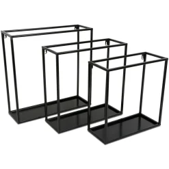 Czarna półka wisząca ścienna metal 35 cm LOFT