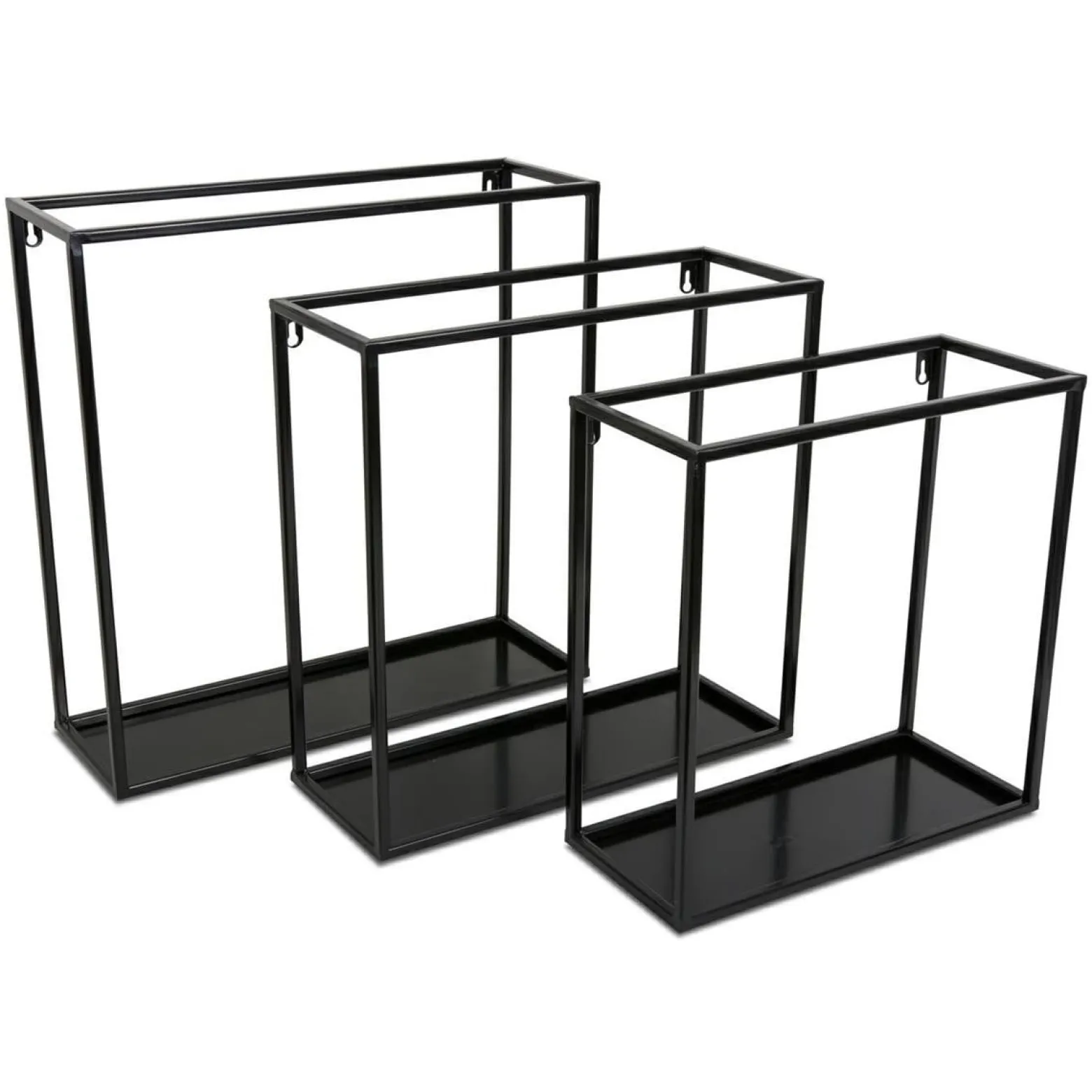Czarna półka wisząca ścienna metal 35 cm LOFT