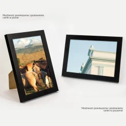 Czarna ramka na zdjęcia 13x18 cm rama prostokątna FRAMAI®