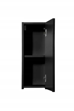 CZARNA Szafka Łazienkowa Wisząca 20 cm Mały Słupek NOVA BLAC
