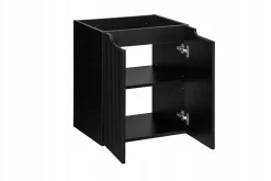CZARNA Szafka pod Umywalkę 50 cm 2 x DRZWI RYFLE NOVA