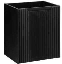 CZARNA Szafka pod Umywalkę 50 cm 2 x DRZWI RYFLE NOVA