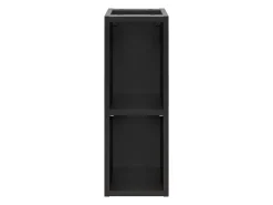 Czarna Wisząca Szafka pod UMYWALKĘ z Blatem 180 cm RYFLOWANA