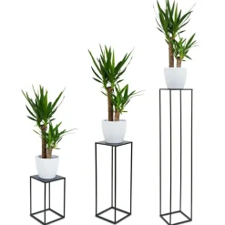 Czarny nowoczesny kwietnik stojący 70 cm LOFT