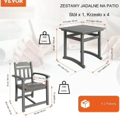 5-Częściowy Zestaw do Jadalni