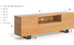 Dębowa szafka RTV Lift